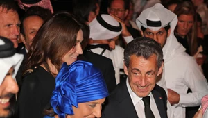 Były prezydent Francji Nicolas Sarkozy z żoną Carlą Bruni
