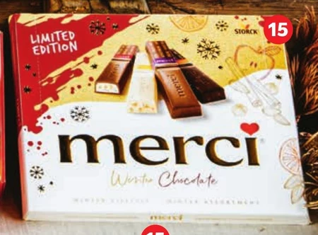 merci Winter Chocolate 4 rodzaje specjałów czekoladowych 250 g