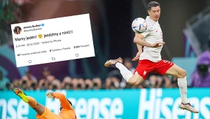 Robert Lewandowski w meczu Polska - Arabia Saudyjska
