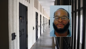 W tle: więzienie, zdjęcie ilustracyjne (AFP), małe zdjęcie: skazany Kevin Johnson, zdjęcie archiwalne opublikowane przed departament więziennictwa stanu Missouri