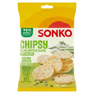 Sonko Chipsy kukurydziane zielona cebulka 60 g - 0