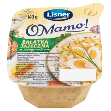 Lisner O Mamo! Sałatka jajeczna ze szczypiorkiem 140 g - 0