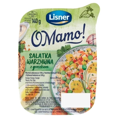 Lisner O Mamo! Sałatka warzywna z groszkiem 140 g - 1