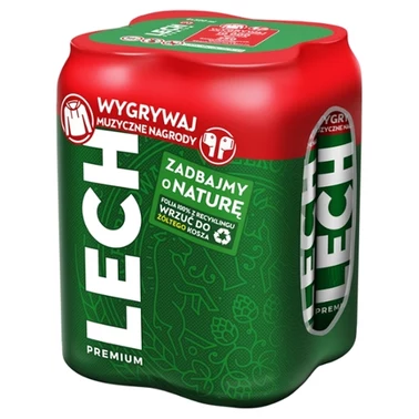 Lech Premium Piwo jasne 4 x 500 ml - 1