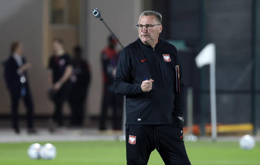 Trener Czesław Michniewicz w Katarze Trener Czesław Michniewicz w Katarze