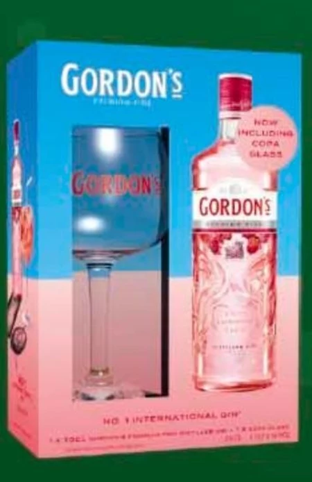 Gordon's Premium Pink Gin 700 ml i Kieliszek