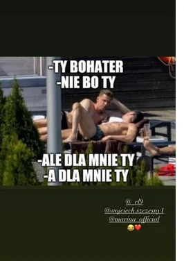Marina żartuje sobie z Roberta Lewandowskiego i Wojiecha Szczęsnego