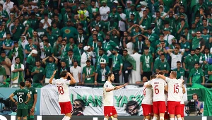 Polska podczas meczu z Arabią Saudyjską na mundialu 2022