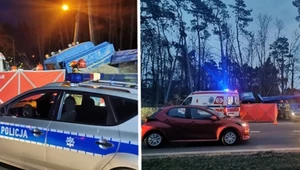 Tir staranował trzy samochody