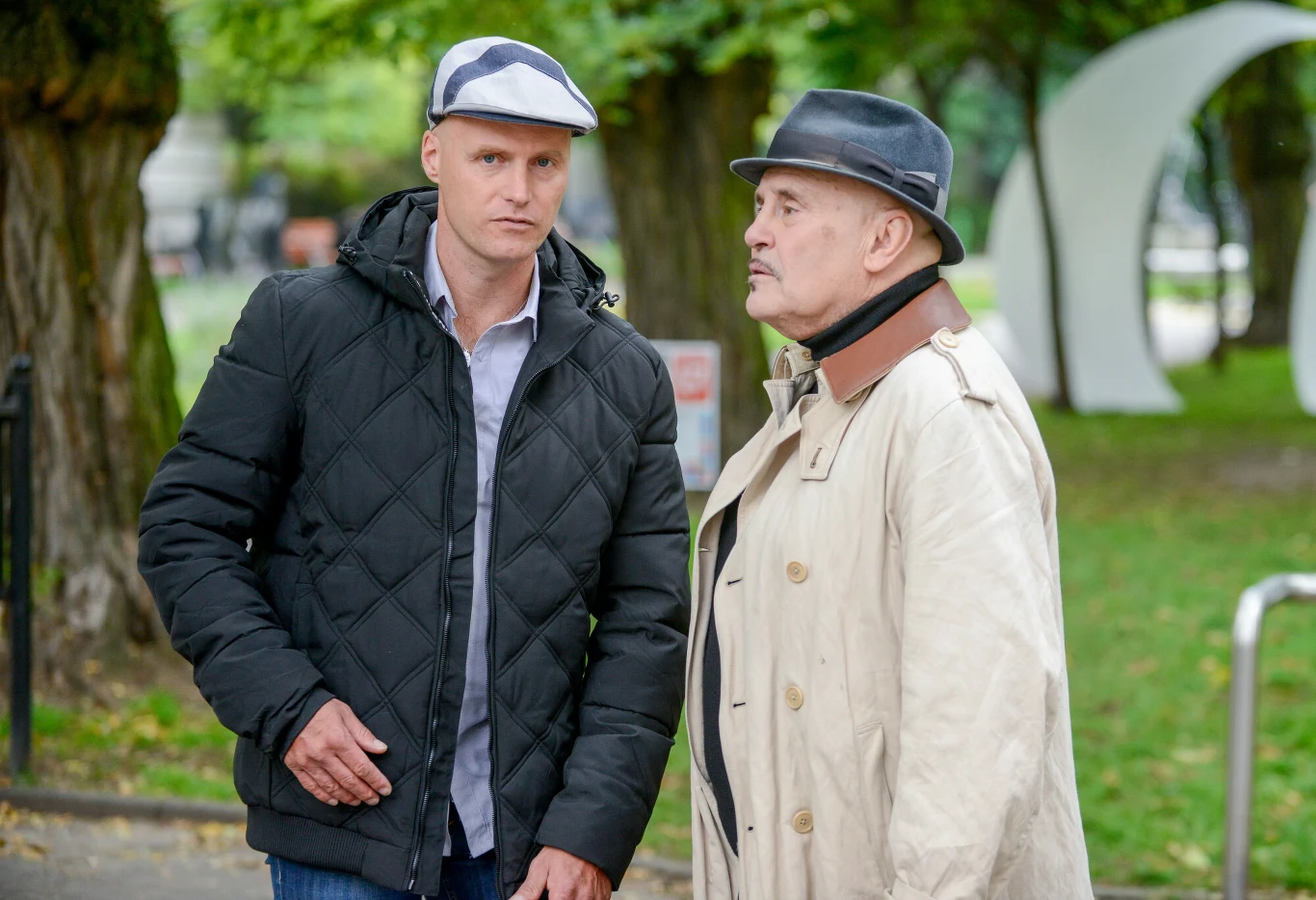 Krzysztof Igor Krawczyk i Marian Lichtman na planie teledysku "Tato" Krzysztof Igor Krawczyk i Marian Lichtman na planie teledysku "Tato"