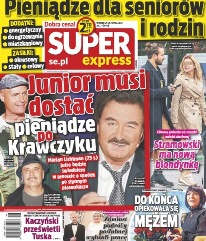 O randce Piotra Stramowskiego donosi "Super Express" O randce Piotra Stramowskiego donosi "Super Express"