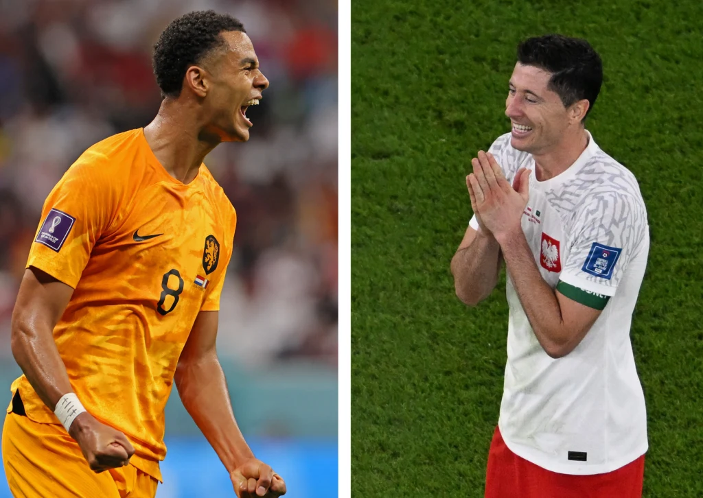 Euro 2024. Cody Gakpo oraz Robert Lewandowski Euro 2024. Cody Gakpo oraz Robert Lewandowski