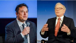 Elon Musk /CARINA JOHANSEN/AFP /East News i Warren Buffett/ AFP