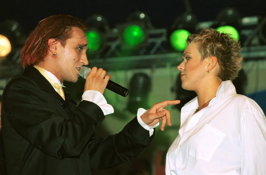 Michał Wiśniewski i Justyna Majkowska (Ich Troje) w 2001 r.