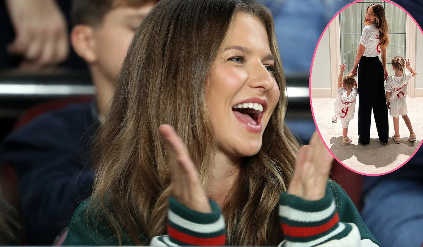 Anna Lewandowska z córkami Anna Lewandowska z córkami
