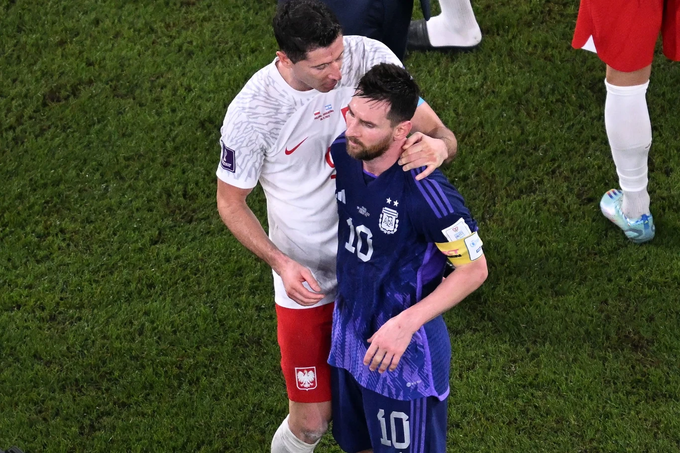 Robert Lewandowski i Leo Messi, mecz Polska - Argentyna na mundialu w Katarze Robert Lewandowski i Leo Messi, mecz Polska - Argentyna na mundialu w Katarze
