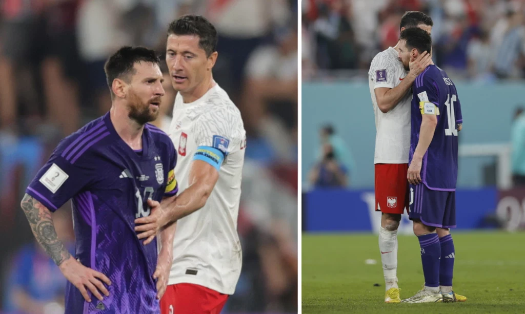 Robert Lewandowski i Leo Messi w meczu Polska - Argentyna Robert Lewandowski i Leo Messi w meczu Polska - Argentyna