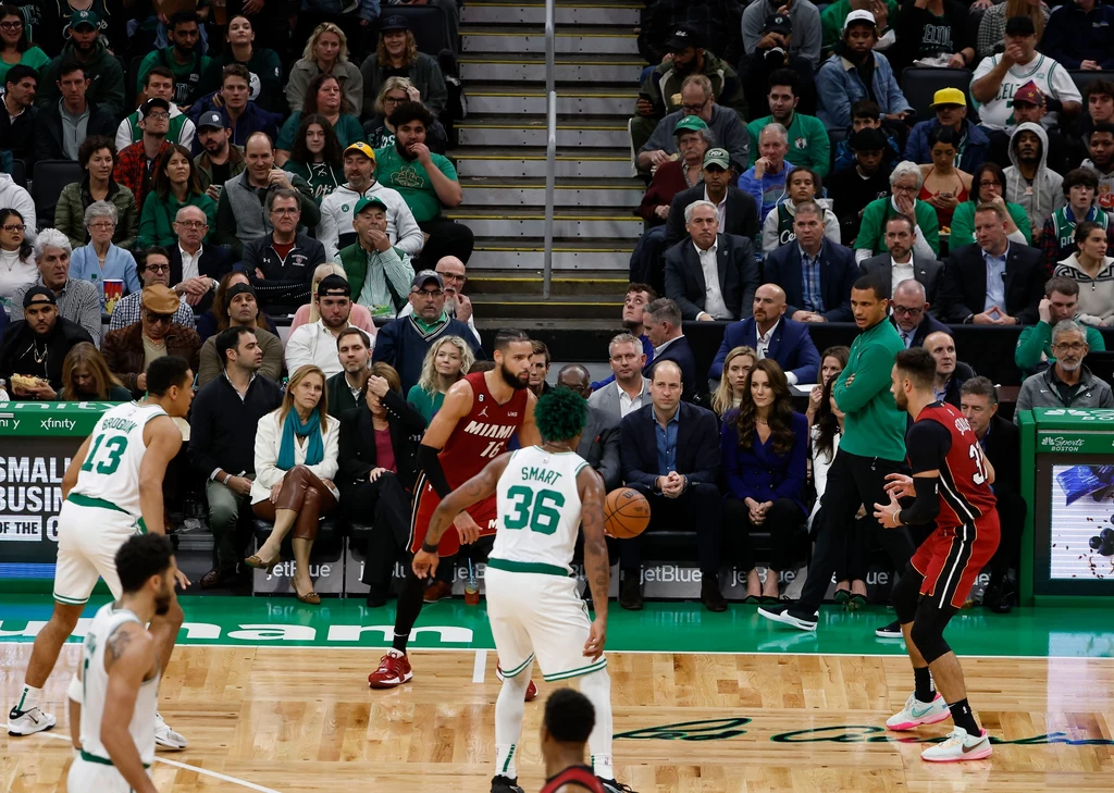 Książęca para na meczu Boston Celtics - Miami Heat Książęca para na meczu Boston Celtics - Miami Heat