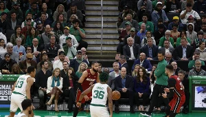 Książęca para na meczu Boston Celtics - Miami Heat