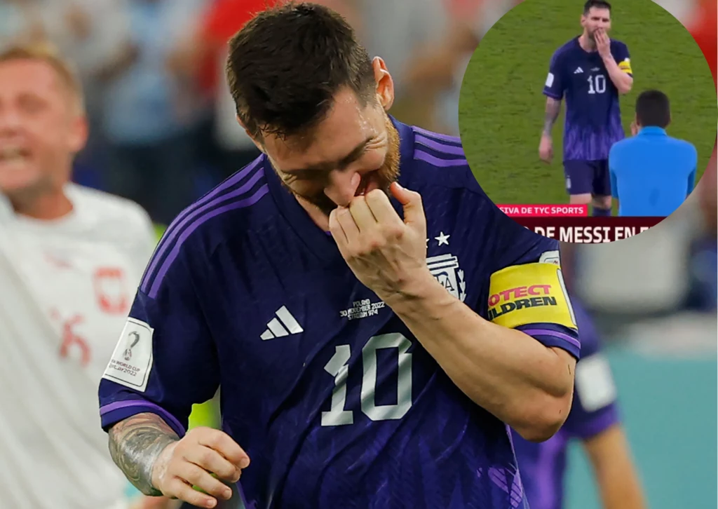 Lionel Messi po drugim golu dla Argentyny odbył krótką rozmowę z trenerem na temat sytuacji w grupie Lionel Messi po drugim golu dla Argentyny odbył krótką rozmowę z trenerem na temat sytuacji w grupie