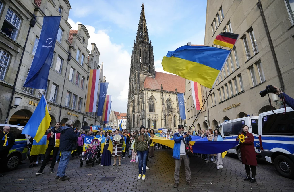 Proukraińska demonstracja w Niemczech podczas szczytu G7 Proukraińska demonstracja w Niemczech podczas szczytu G7