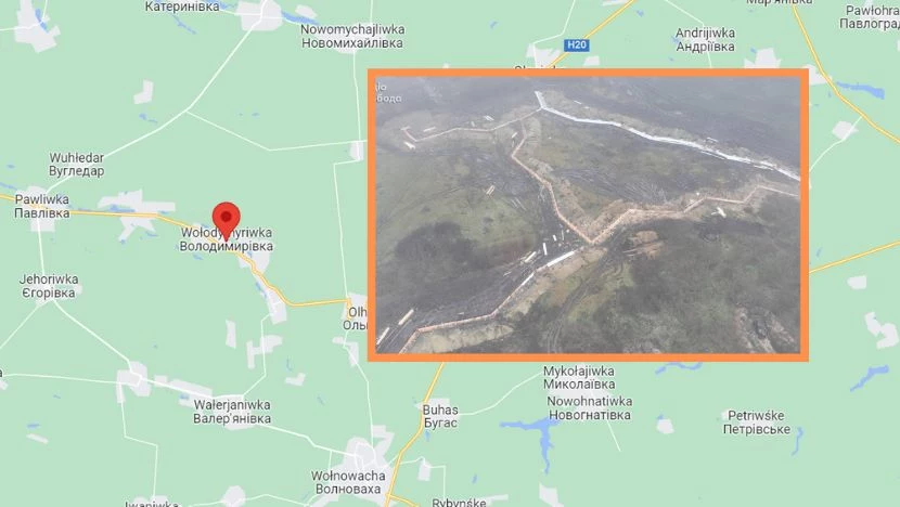 Rosjanie przygotowują fortyfikacje niedaleko Bachmutu Rosjanie przygotowują fortyfikacje niedaleko Bachmutu