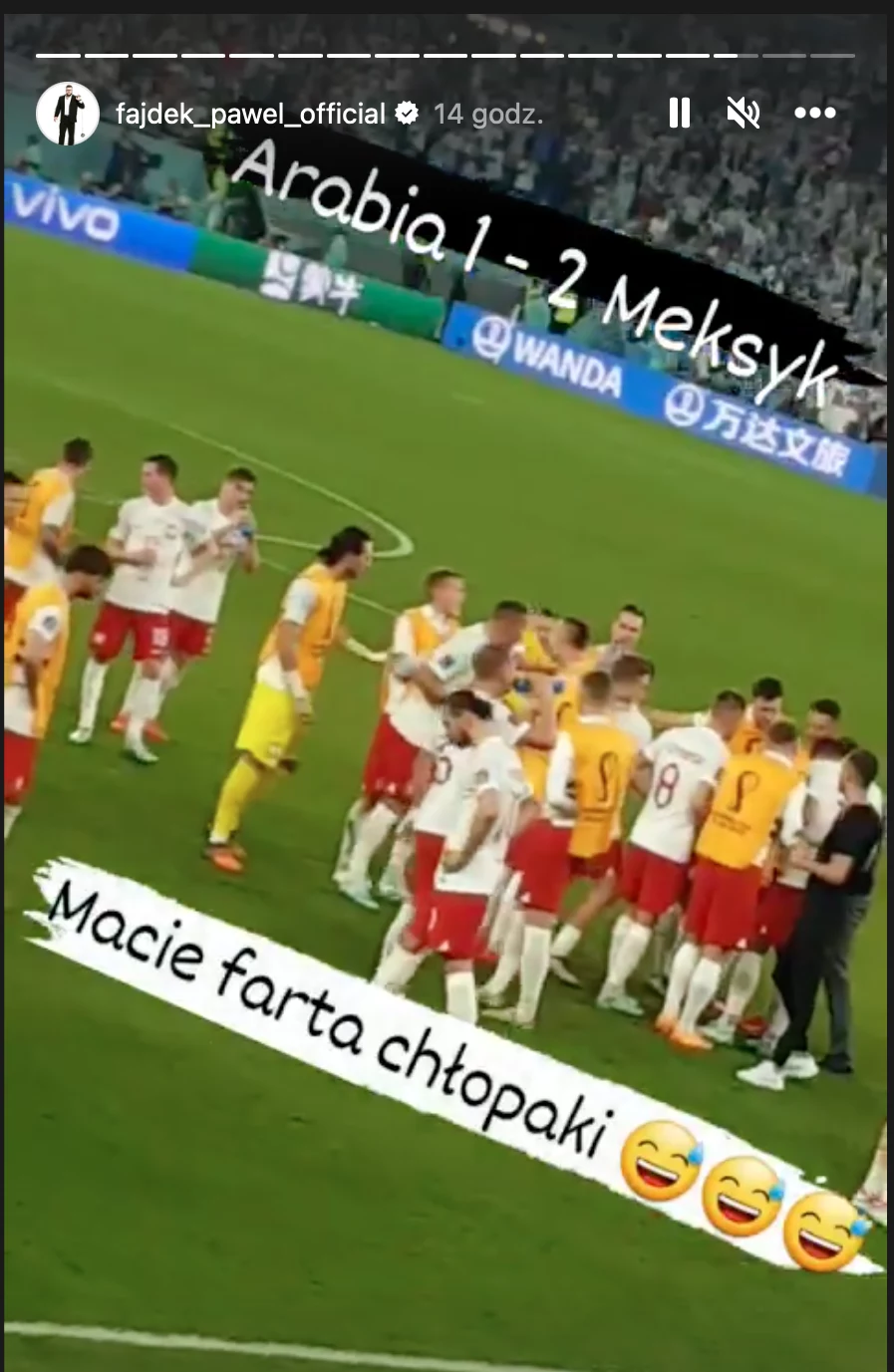 Paweł Fajdek na meczu Polska-Argentyna Paweł Fajdek na meczu Polska-Argentyna