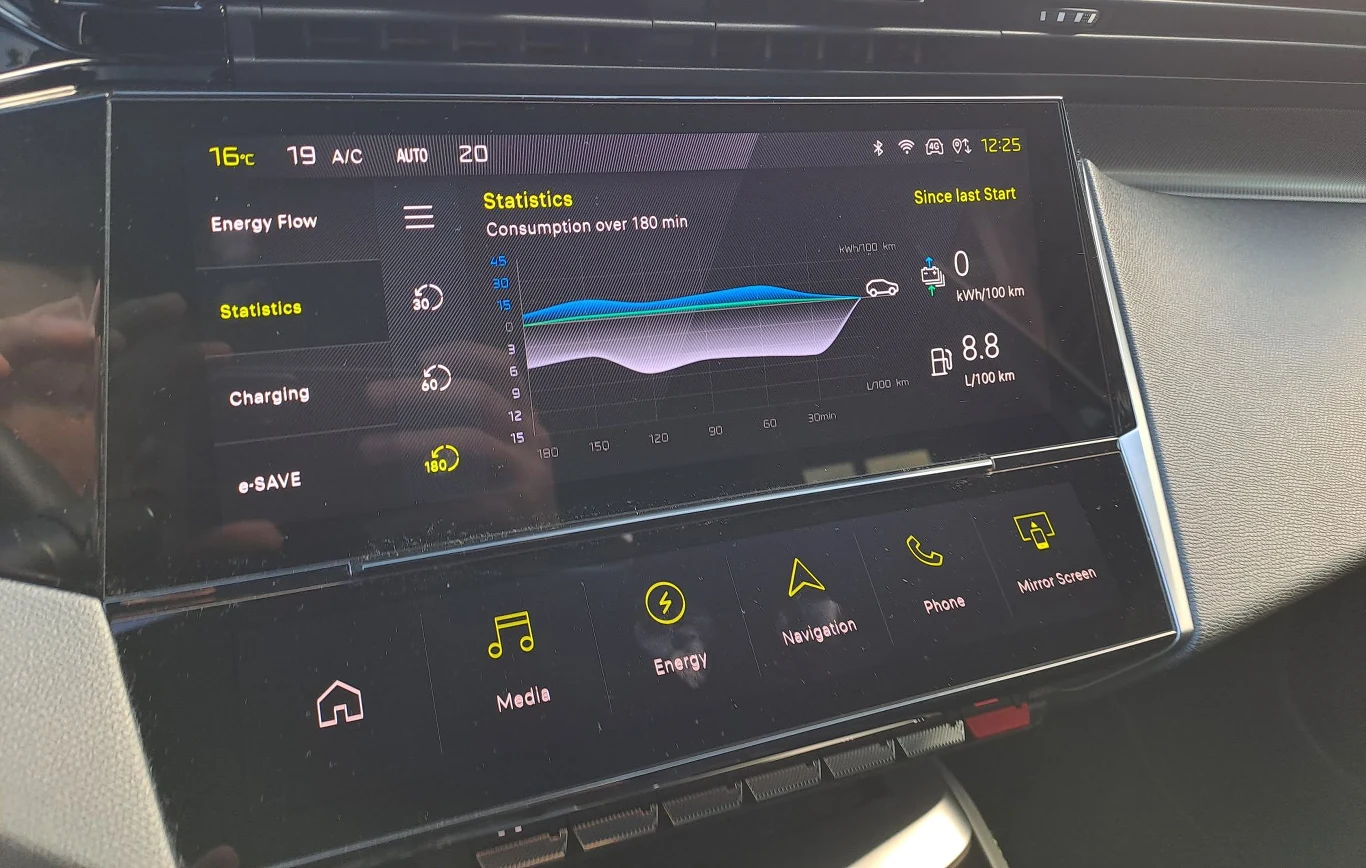 Średnie spalanie na koniec trasy wyniosło 8,8 l na 100 km.