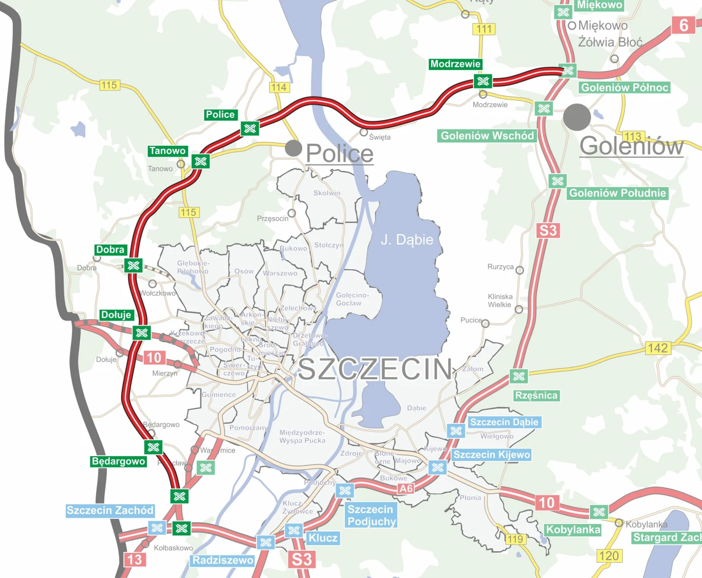 Znamy przebieg Zachodniej Obwodnicy Szczecina Znamy przebieg Zachodniej Obwodnicy Szczecina
