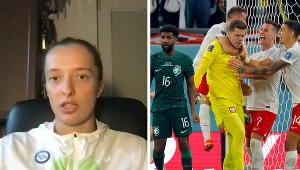 Iga Świątek mogła doznać kontuzji. Przez... polskich piłkarzy na mundialu!