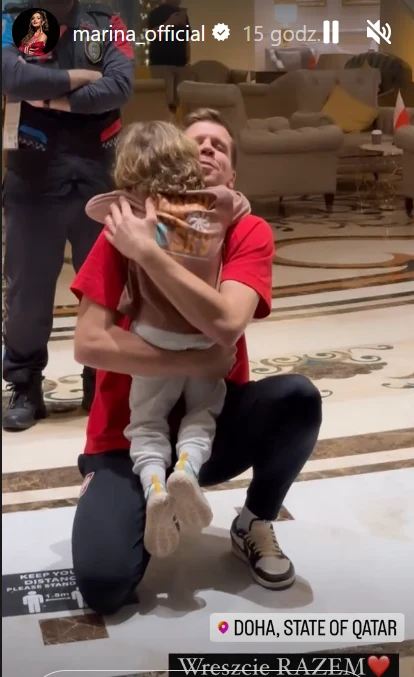 Synek Liam wreszczie dołączył do Wojciecha Szczęsnego w Katarze Synek Liam wreszczie dołączył do Wojciecha Szczęsnego w Katarze