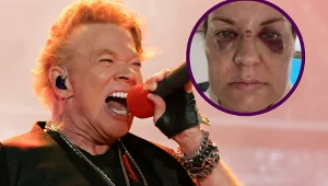 Axel Rose z Guns N' Roses rzucił mikrofonem w fankę
