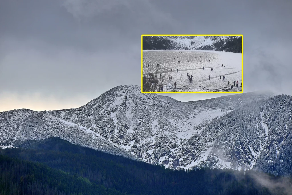Tatry. Turyści wchodzą na Morskie Oko Tatry. Turyści wchodzą na Morskie Oko