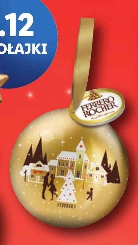 Ferrero Rocher Chrupiący wafelek z kremowym nadzieniem i orzechem laskowym 37,5 g (3 sztuki)