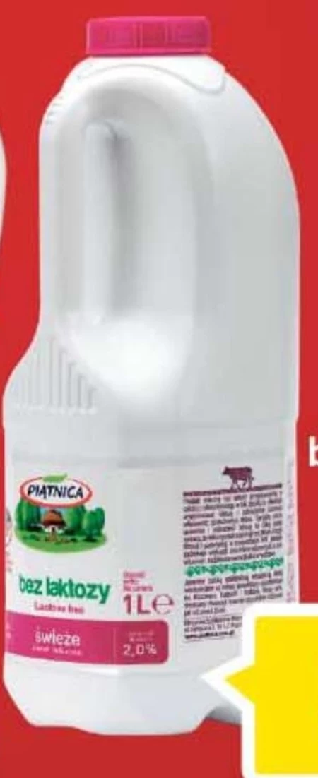 Piątnica Produkt mleczny bez laktozy 2,0% 1 l