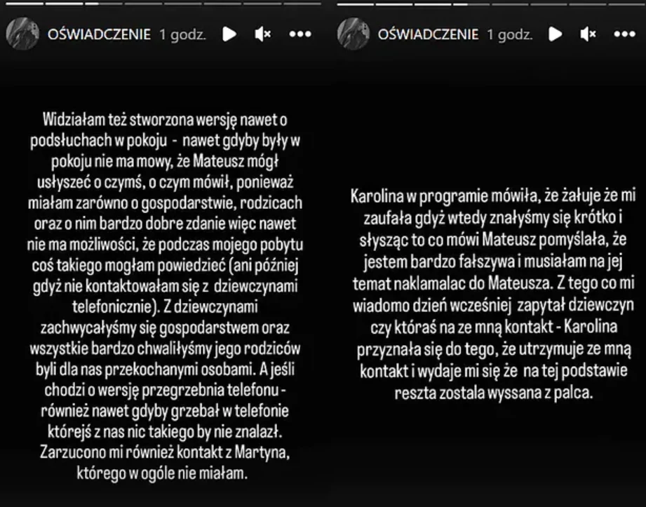 Oświadczenie Zuzanny z programu "Rolnik szuka żony" Oświadczenie Zuzanny z programu "Rolnik szuka żony"