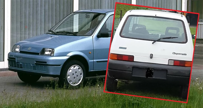 Fiat Cinquecento to niewielki samochód, ale żeby pomylić go z wózkiem inwalidzkim? / fot. materiały prasowe; policja