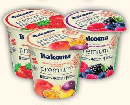 Bakoma Premium Jogurt z truskawkami 140 g