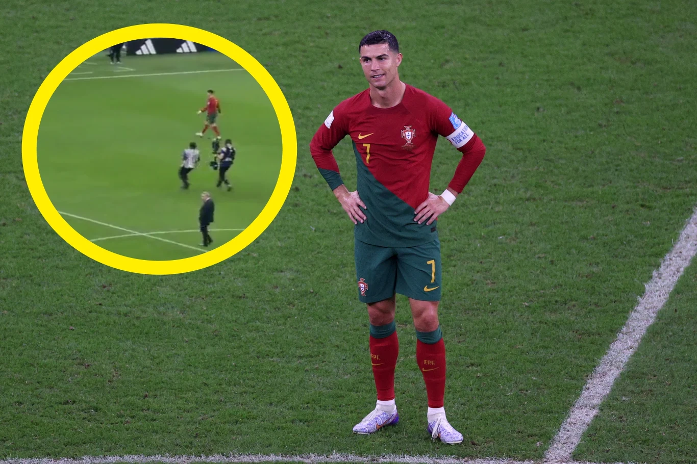 MŚ Katar 2022. Cristiano Ronaldo opuścił płytę boiska znacznie wcześniej niż inni jego koledzy z reprezentacji Portugalii MŚ Katar 2022. Cristiano Ronaldo opuścił płytę boiska znacznie wcześniej niż inni jego koledzy z reprezentacji Portugalii