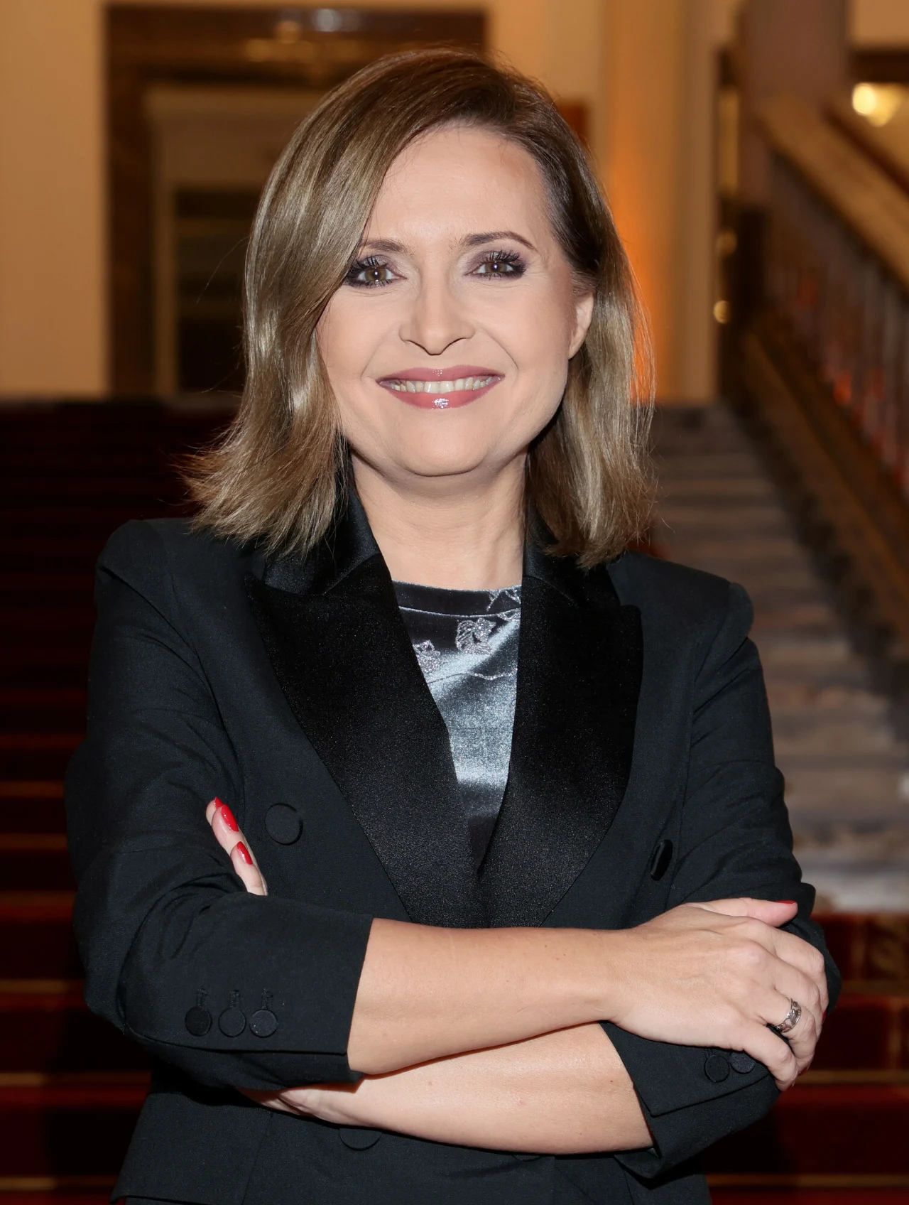 Agnieszka Gozdyra, prowadząca "Debatę Dnia" w Polsat News Agnieszka Gozdyra, prowadząca "Debatę Dnia" w Polsat News