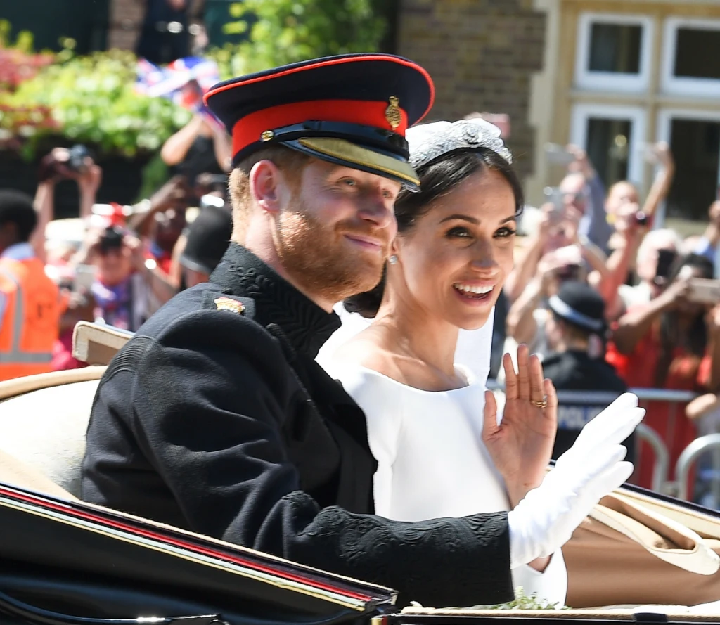 Książęca para w dniu ślubu