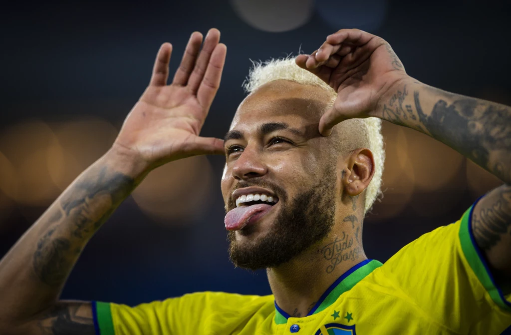 Neymar podczas mundialu 2022 Neymar podczas mundialu 2022