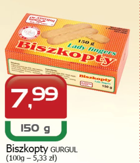 Dr. Gurgul Biszkopty Lady Fingers 150 g
