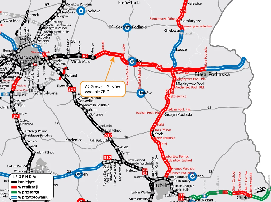 Autostradą A2 do Białej Podlaskiej mamy dojechać pod koniec 2024 roku