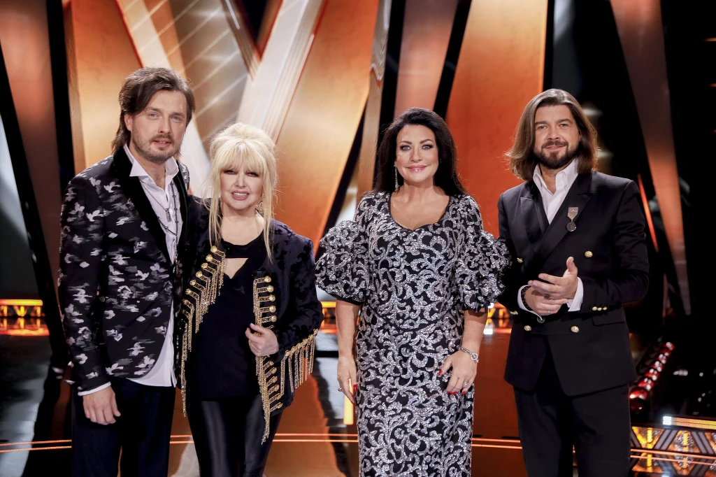 Piotr Cugowski, Maryla Rodowicz, Alicja Węgorzewska, Tomasz Szczepanik w "The Voice Senior" Piotr Cugowski, Maryla Rodowicz, Alicja Węgorzewska, Tomasz Szczepanik w "The Voice Senior"