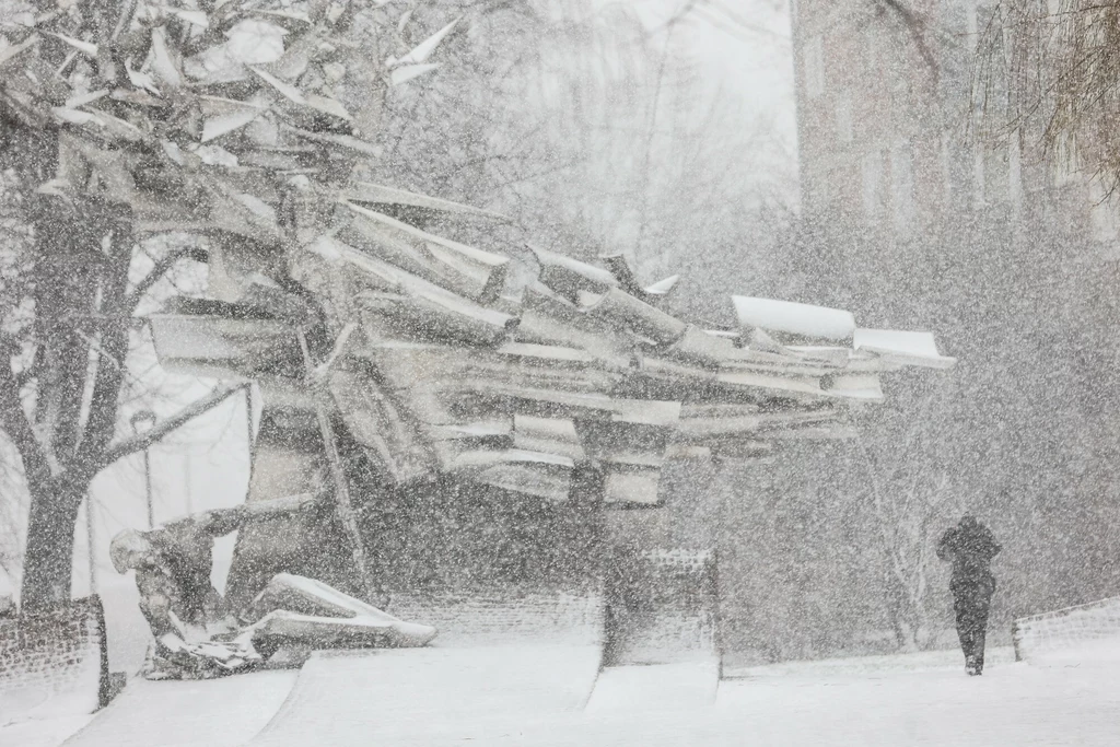Podczas śnieżycy lepiej nie wychodzić z domu! Na zdj. Gdańsk (20.01.2022)