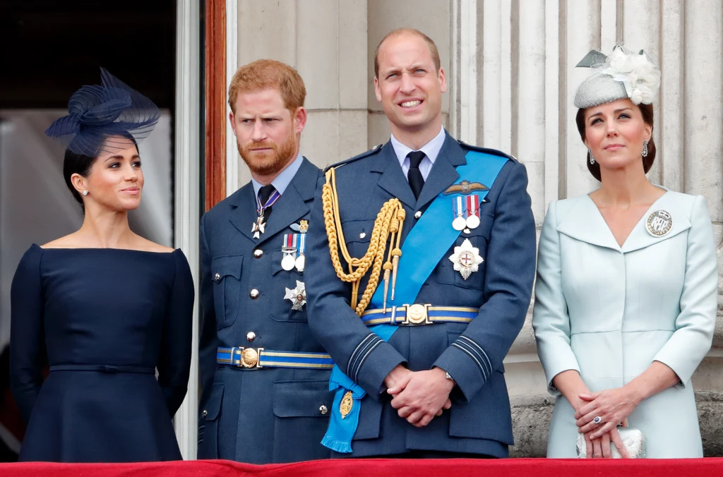 Meghan Markle, książę Harry, książę William i Kate Middleton