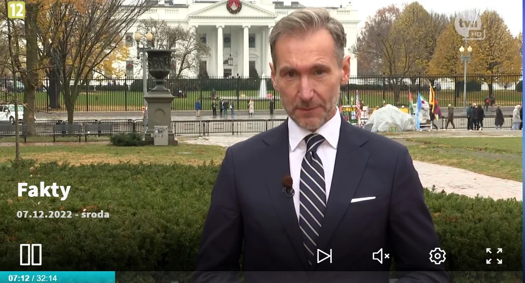 W środowym wydaniu "Faktów" Kraśko znów nadawał z USA! /żródło: player.pl/ W środowym wydaniu "Faktów" Kraśko znów nadawał z USA! /żródło: player.pl/