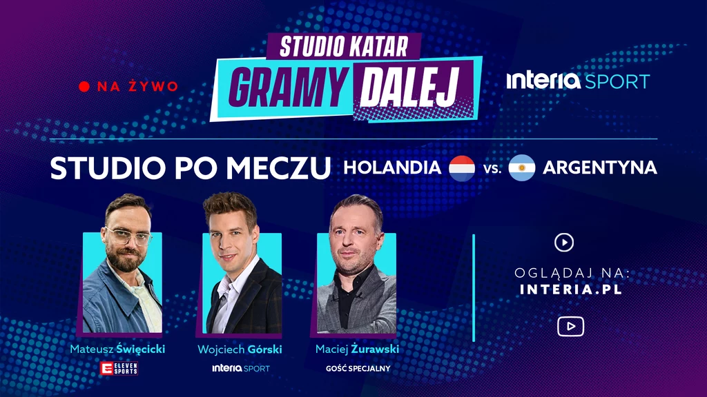 "Studio Katar - gramy dalej!" startuje tuż po spotkaniu Holandii z Argentyną "Studio Katar - gramy dalej!" startuje tuż po spotkaniu Holandii z Argentyną
