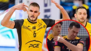 PGE Skra Bełchatów wciąż ma szansę na grę w ćwierćfinale Tauron Pucharu Polski. Marcin Komenda (w kółku) z LUK-u Lublin nie miał powodów do zadowolenia